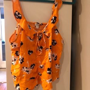 ORANGE FLORAL TOP